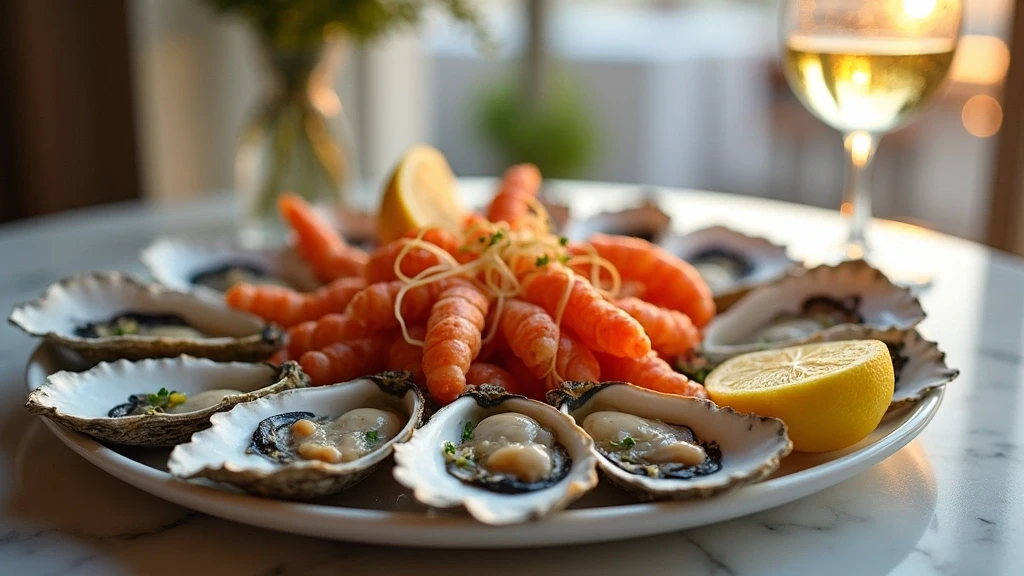 Gourmet-Meeresfruechte-Platte in Sterne-Restaurant in Monaco