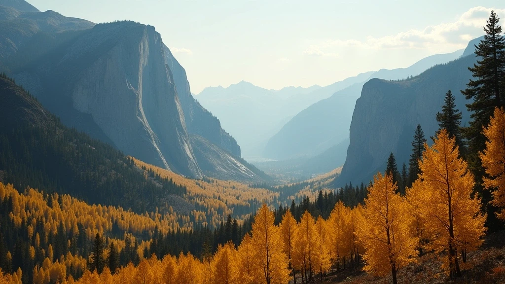 Panoramablick auf die Wasatch-Berge im Herbst von Big Cottonwood Canyon aus